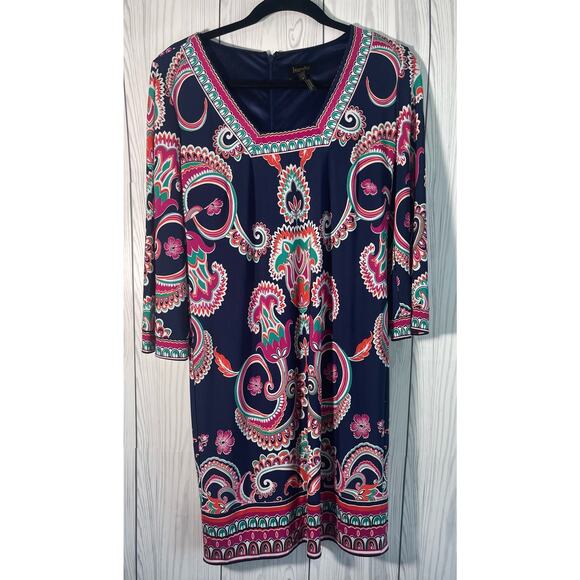 Laundry by Shelli Segal, Women's Border-Print Shift Dresses Size 4 - Picture 1 of 4